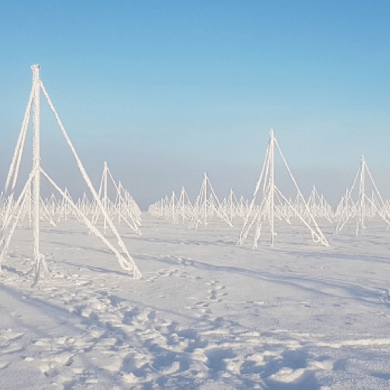 A POTHR test array in Nunavut. Photo: Defence Research and Development Canada